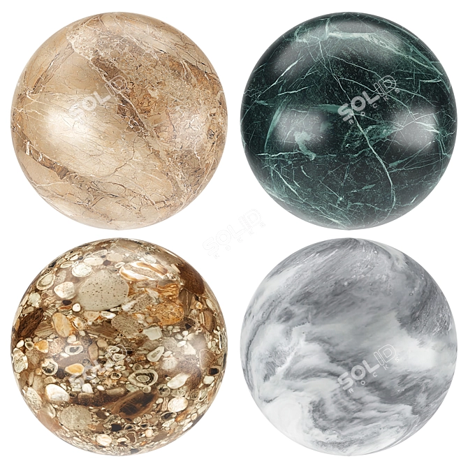 Marble Texture Set with Varieties 3D model image 1