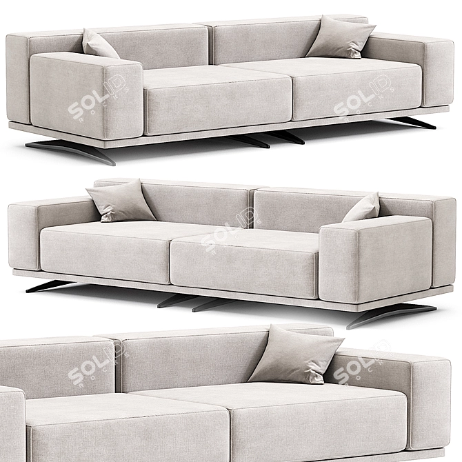 Elegant Residenza Sofa Set 3D model image 3