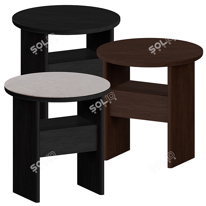 Modern Italian Design Side Table 3D model image 2