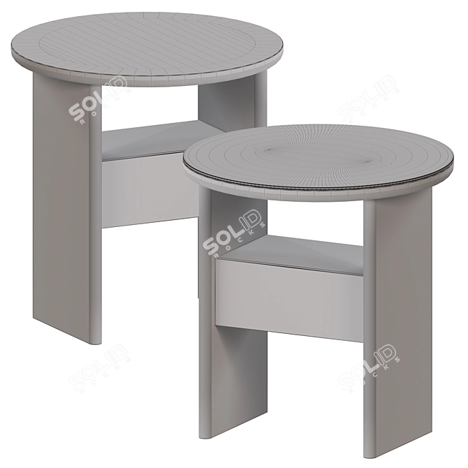 Modern Italian Design Side Table 3D model image 3