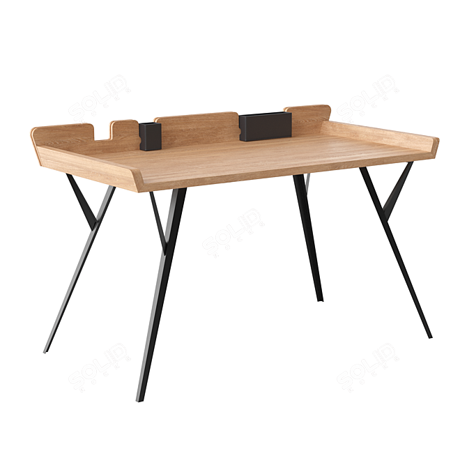 Bozzetti Diag Wood Writing Desk 3D model image 1