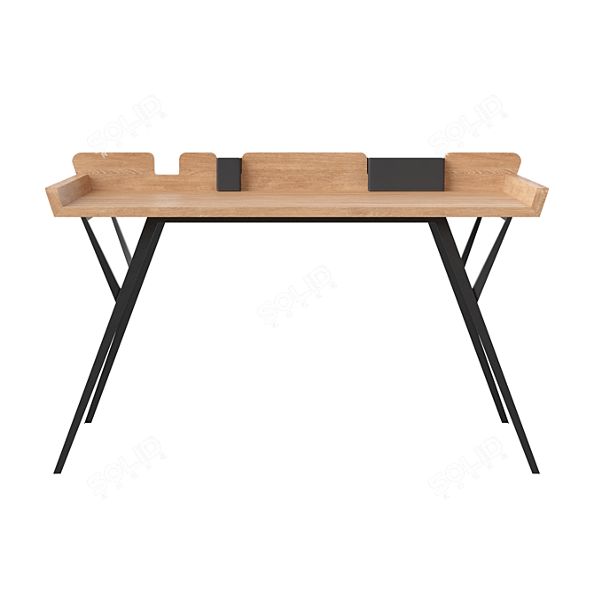 Bozzetti Diag Wood Writing Desk 3D model image 2