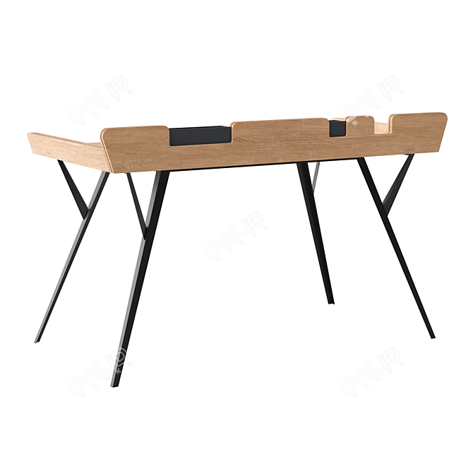 Bozzetti Diag Wood Writing Desk 3D model image 3