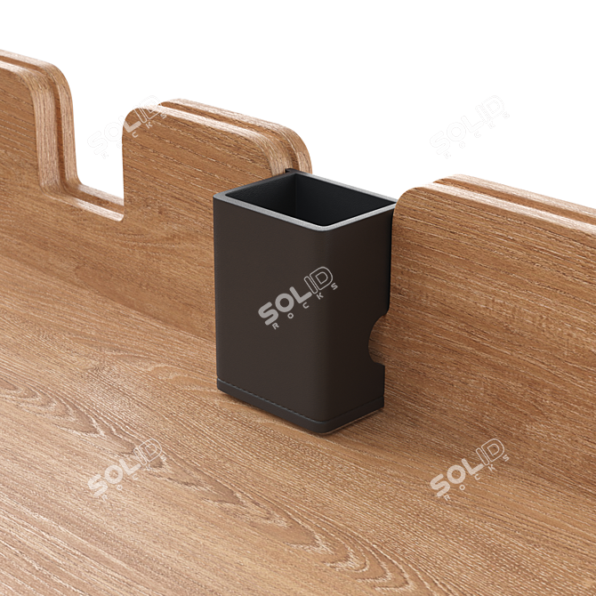 Bozzetti Diag Wood Writing Desk 3D model image 5