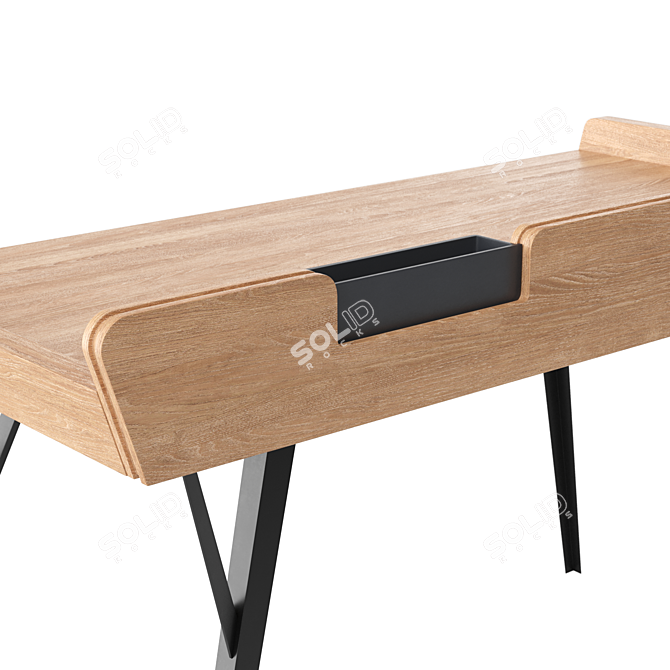 Bozzetti Diag Wood Writing Desk 3D model image 6