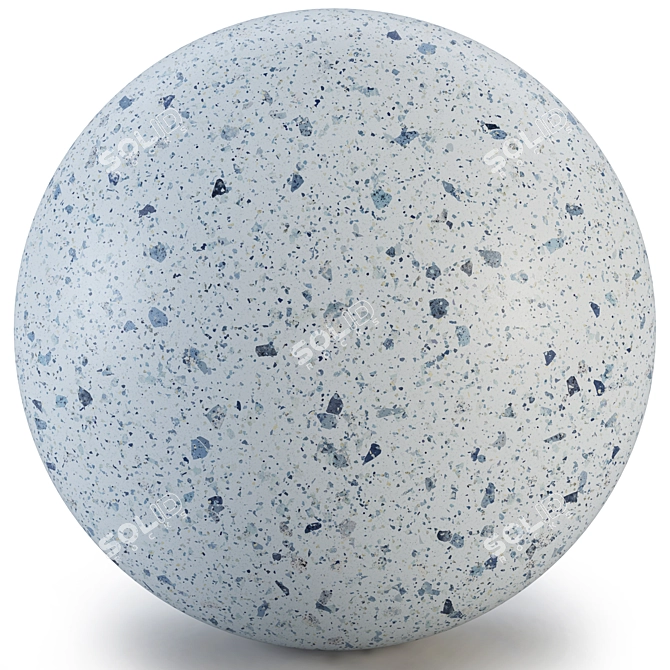 Marble Terrazzo Seamless Texture Set 3D model image 2