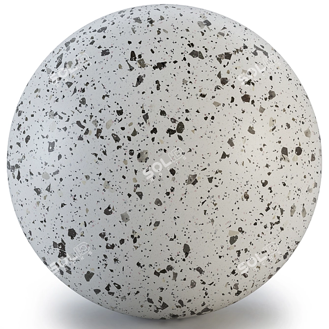 Marble Terrazzo Seamless Texture Set 3D model image 3