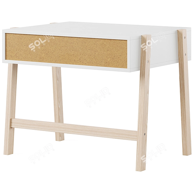 Wooden Kids Desk and Chair 3D model image 5