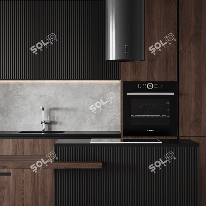 Sleek Modern Kitchen Design 2015 3D model image 4