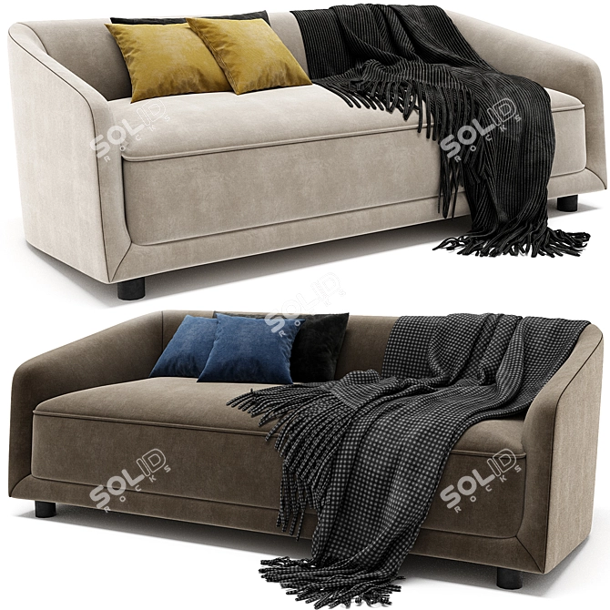 Minimalist Chic TRAPEZE Sofa Ethnicraft 3D model image 1