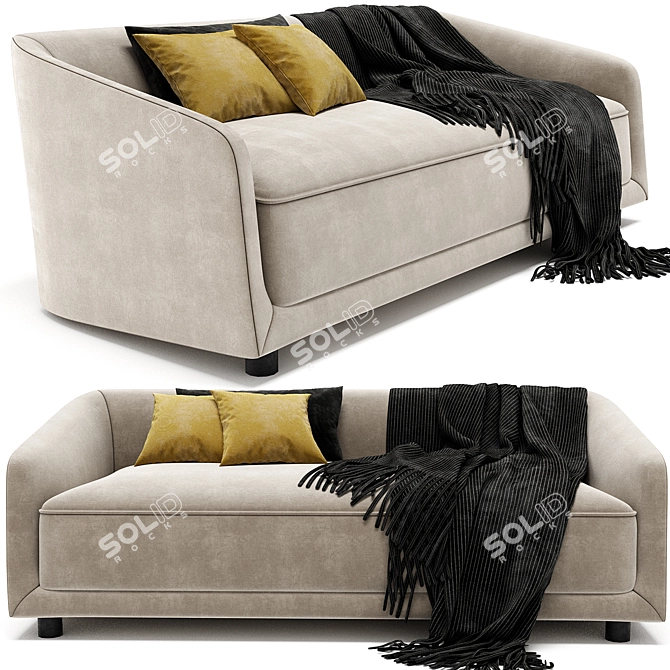 Minimalist Chic TRAPEZE Sofa Ethnicraft 3D model image 2