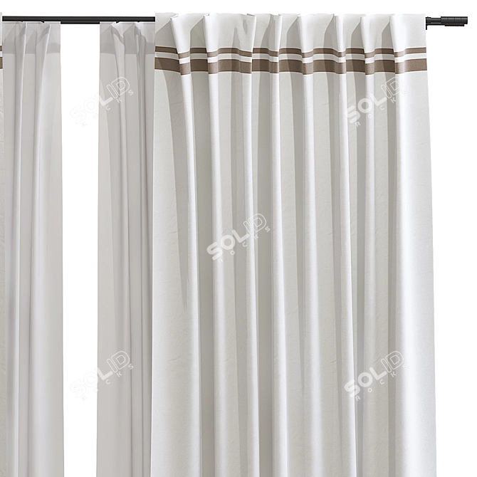 Retro Curtains Redesign Service 3D model image 3