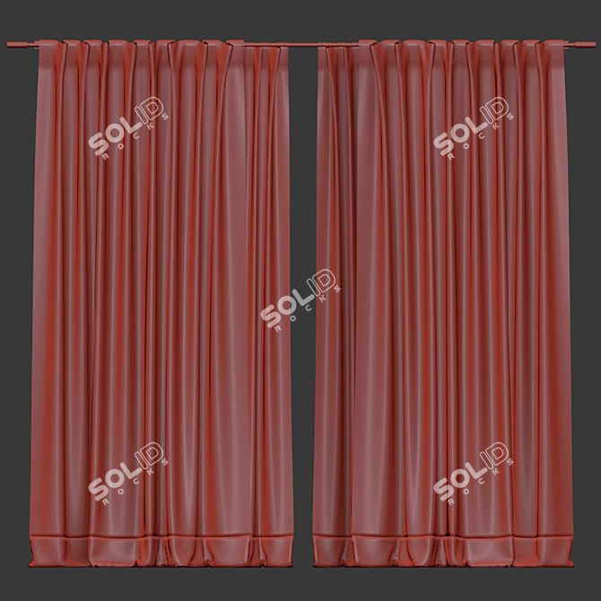 Retro Curtains Redesign Service 3D model image 4