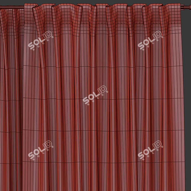 Retro Curtains Redesign Service 3D model image 5