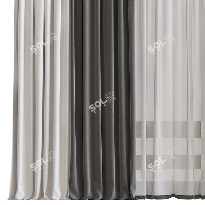 Elegant Curtain Redesign 3D model image 2