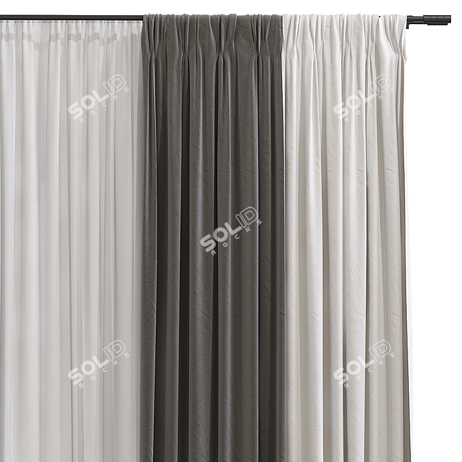 Elegant Curtain Redesign 3D model image 3