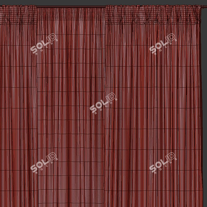 Elegant Curtain Redesign 3D model image 5