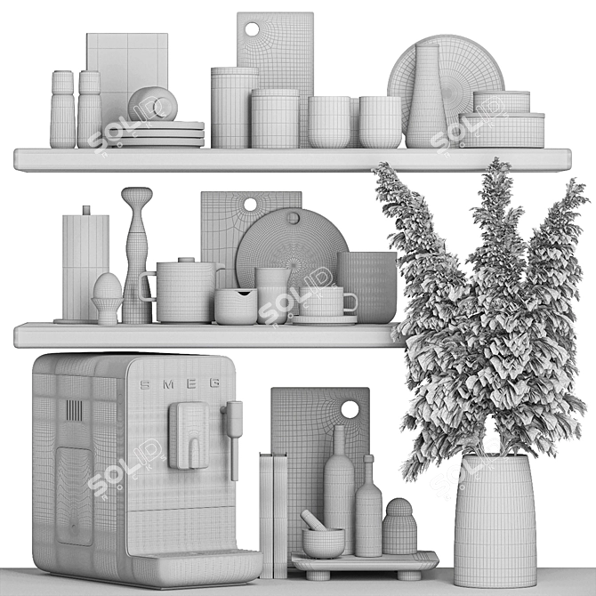 Multifunctional Kitchen Tool Set 3D model image 3