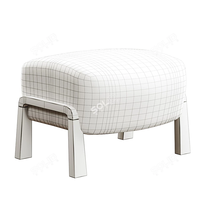 Luxurious Hand-Crafted Lounge Chair 3D model image 4