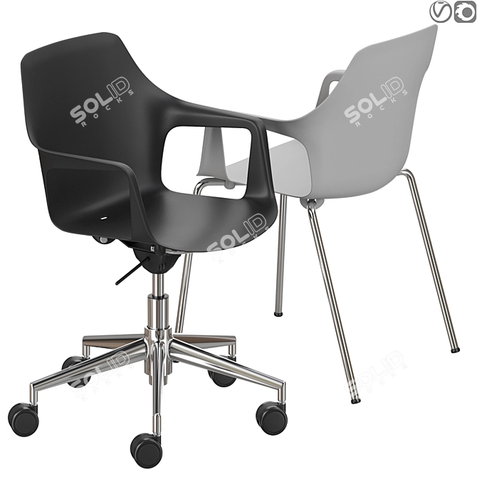Vesper 2 Polygonal Chair Sculpture 3D model image 1