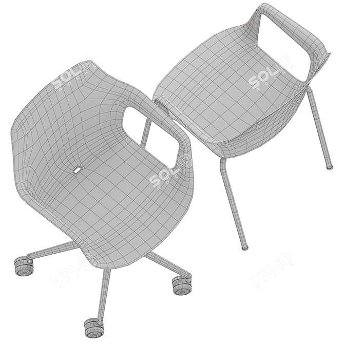 Vesper 2 Polygonal Chair Sculpture 3D model image 5