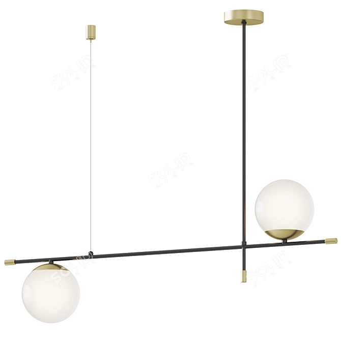 Vintage Style Pendant Light Fixture 3D model image 1