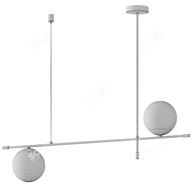 Vintage Style Pendant Light Fixture 3D model image 2