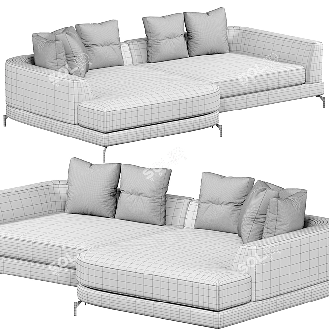Eichholtz Moderno S Left Sofa 3D model image 4