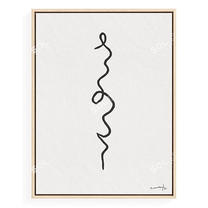 Hand Embroidery Linen Set 3D model image 5