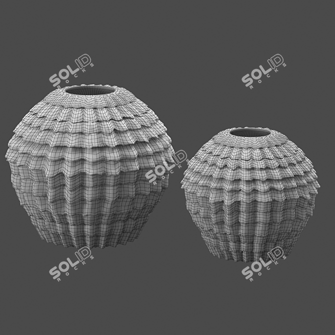 Elegant Ceramic Brabant Vase 3D model image 4