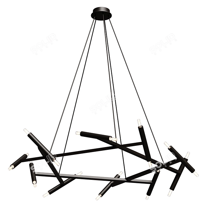 Modern Hanging Pendant Light 3D model image 1