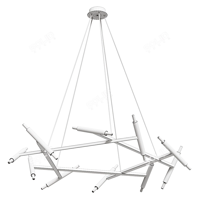 Modern Hanging Pendant Light 3D model image 2