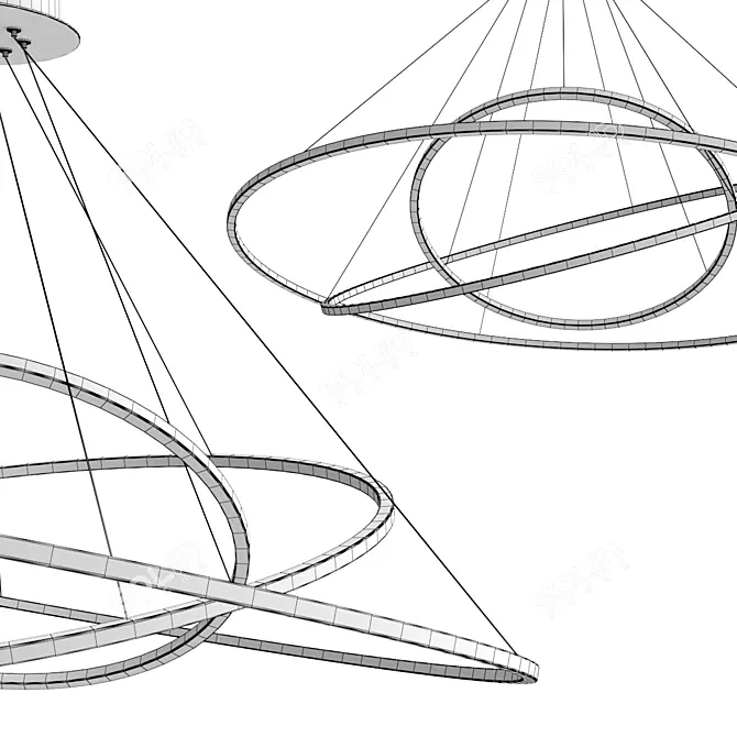 Newport 15203_S Pendant Chandelier 3D model image 4