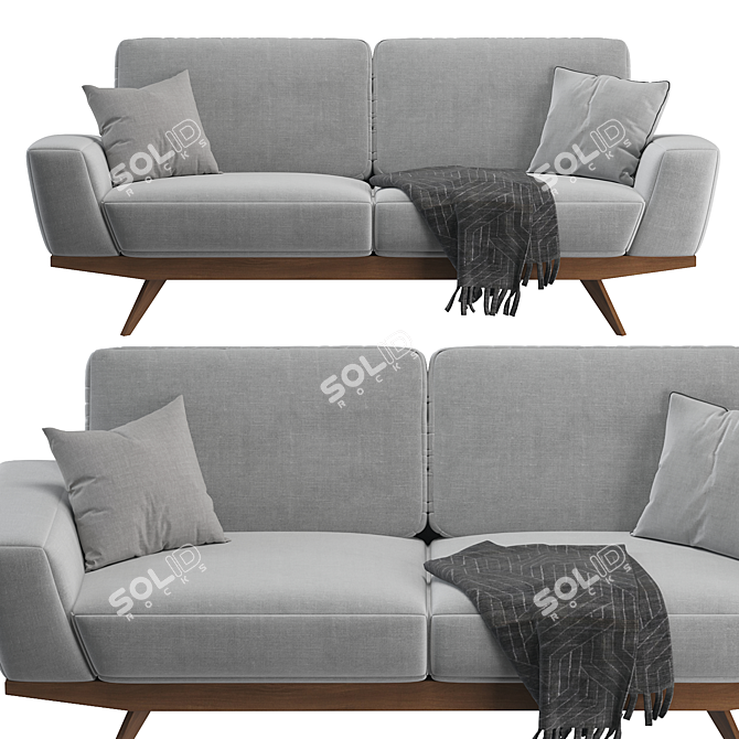 Stylish 2014 Petra Sofa Set 3D model image 2