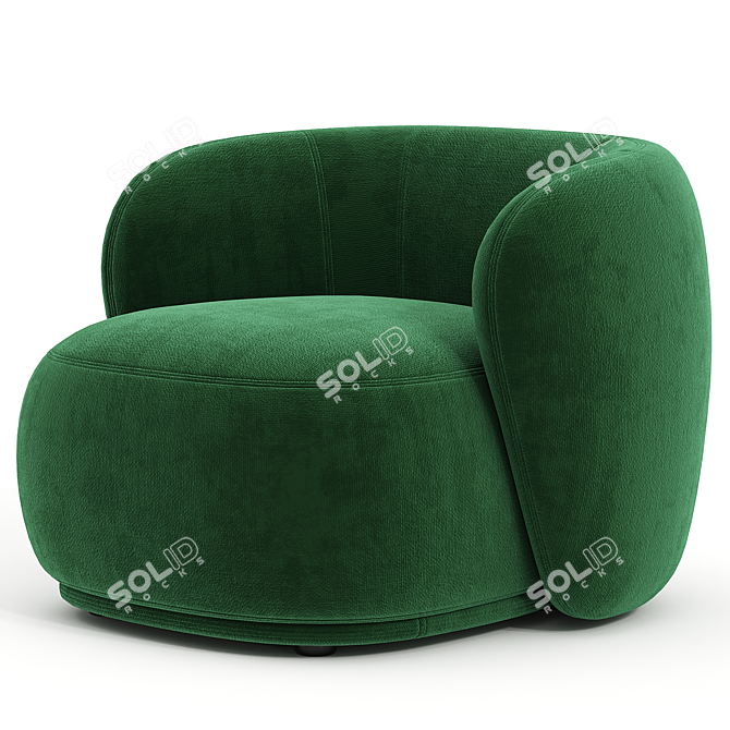 Modern Merediani Rene Armchair Design 3D model image 3