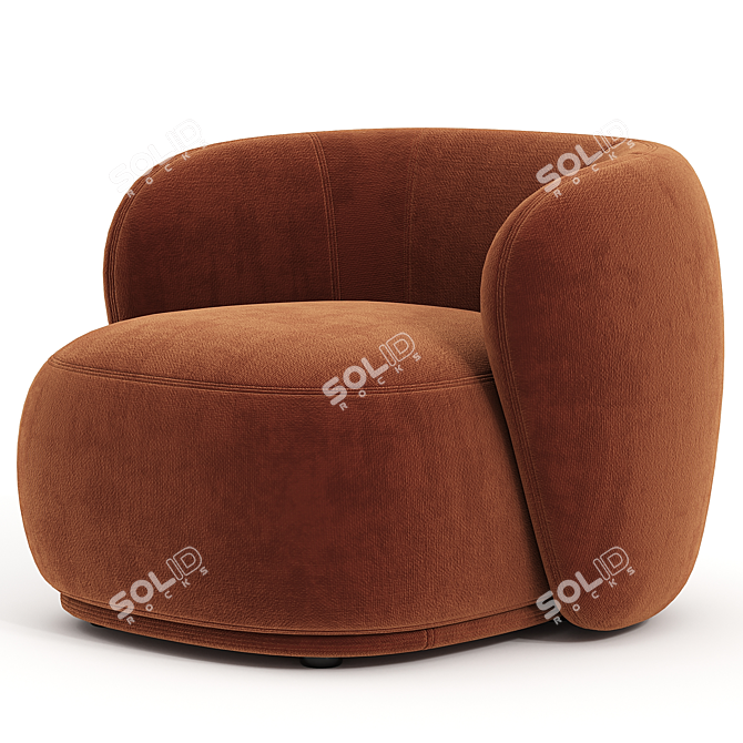 Modern Merediani Rene Armchair Design 3D model image 4