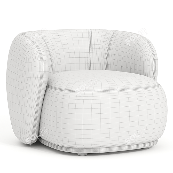 Modern Merediani Rene Armchair Design 3D model image 5