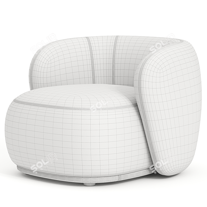 Modern Merediani Rene Armchair Design 3D model image 6