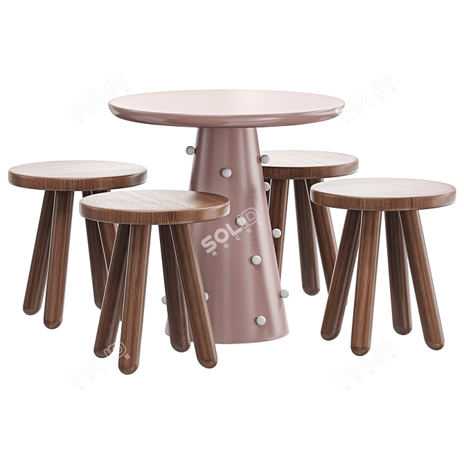 Air Koza Home Desk Set 3D model image 2