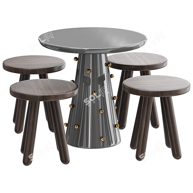 Air Koza Home Desk Set 3D model image 3