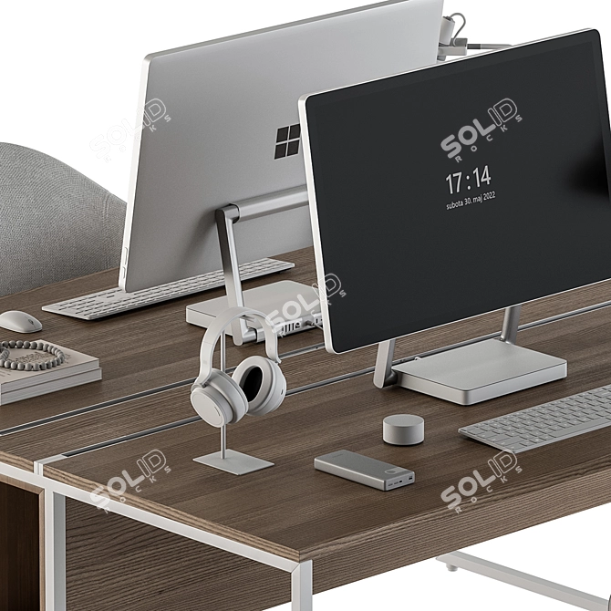 Office Essentials Employee Furniture Set 3D model image 5