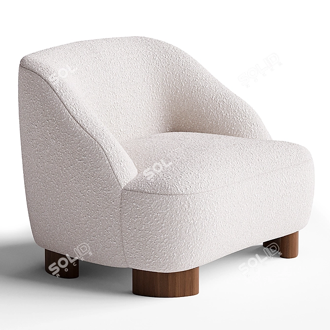 Modern MARGAS LC1 Armchair in 3D 3D model image 2