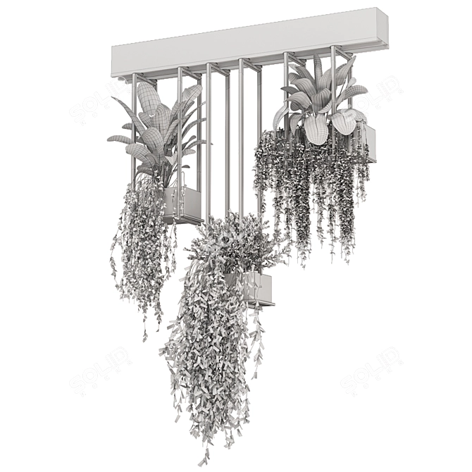  Metal Box Hanging Plant Duo 3D model image 6