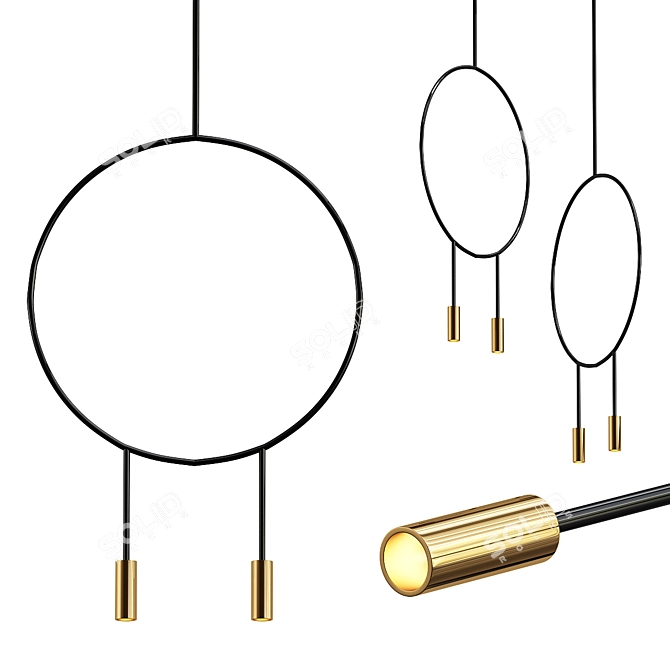 Revolutionary Arc Pendant Light 3D model image 1