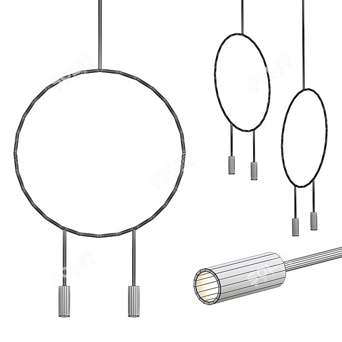 Revolutionary Arc Pendant Light 3D model image 3