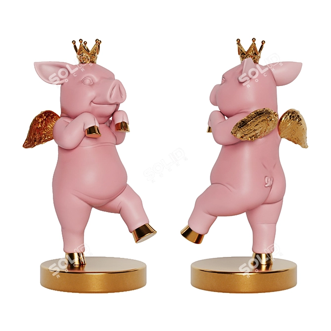 Humorous Swine: Detailed Texture Maps 3D model image 2