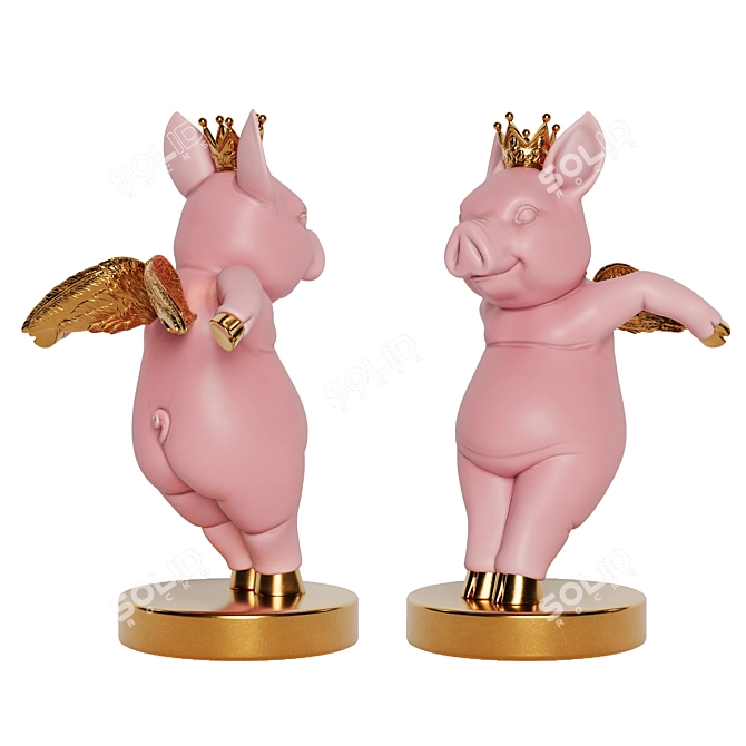 Humorous Swine: Detailed Texture Maps 3D model image 3