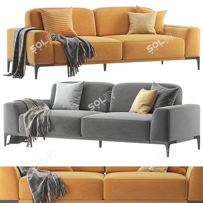Elegant Albero Lux Modern Sofa 3D model image 2