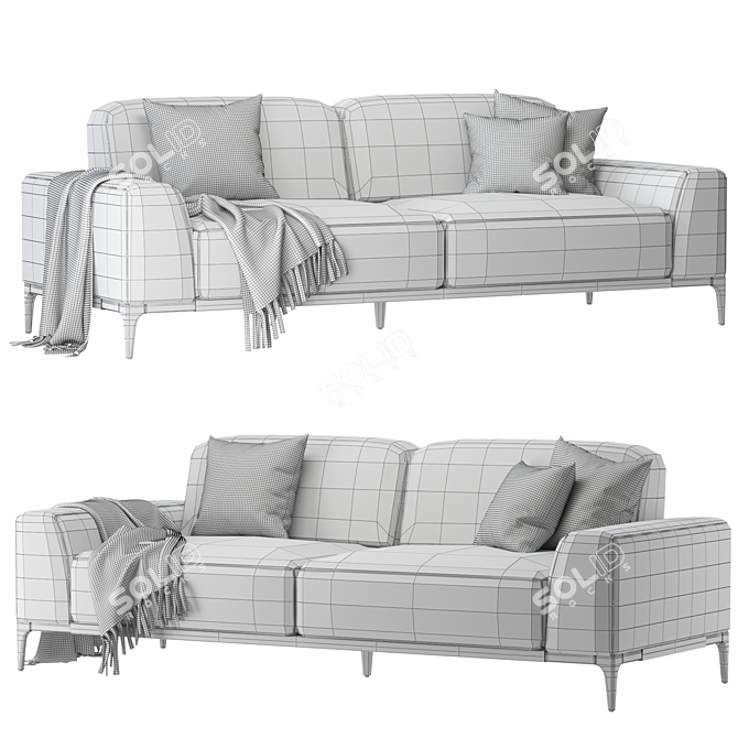 Elegant Albero Lux Modern Sofa 3D model image 4