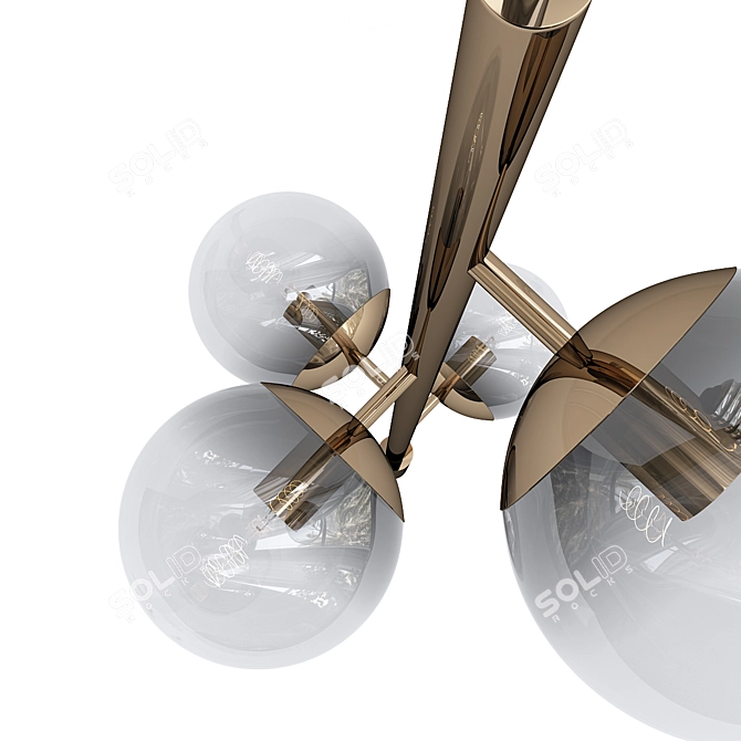 Geometric Glass Pendant Light 3D model image 2